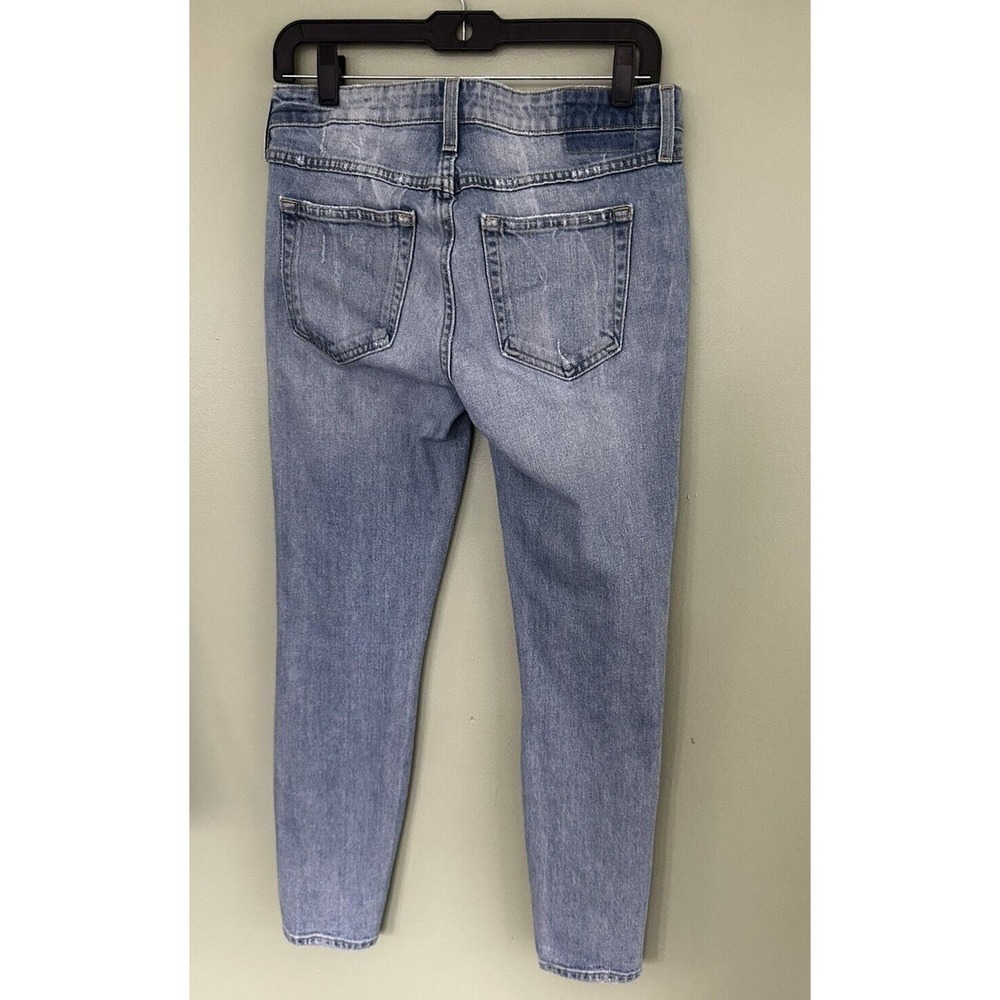 AMO Jeans Size 30/26 Twist Sweet Cheeks Cropped Piping Velvet Stripe Split Hem‍ - Picture 9 of 13